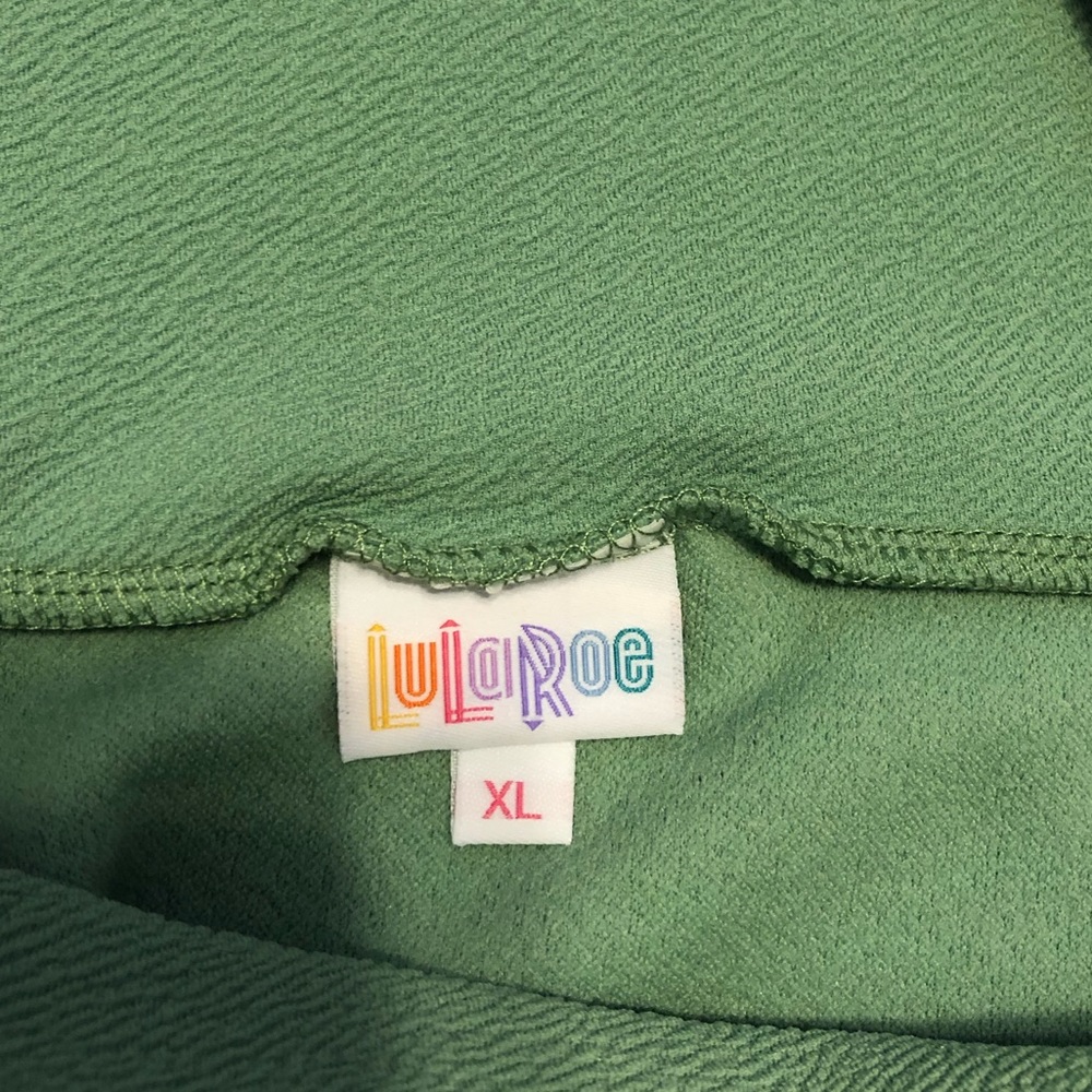 NWT Lularoe XL green Cassie pencil skirt - Picture 3 of 4